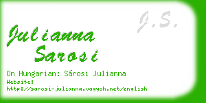 julianna sarosi business card